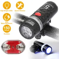 8000LM BIKE FRONT LIGHT WATERPROOF LED BICYCLE HEADLAMP CYCLING REAR SAFETY FLASHLIGHT SET