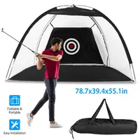 GOLF NET GOLF TRAINING AIDS PRACTICE NETS DRIVING HITTING NETS WITH TARGET CLOTH CARRY BAG FOR INDOOR OUTDOOR SPORTS