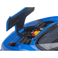 BUGATTI EB110 SS SUPER SPORT FRENCH RACING BLUE WITH SILVER WHEELS 1/18 MODEL CAR BY AUTOART