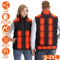 HEATED VEST MEN WOMEN HEATED JACKET WITH 23 HEATING ZONES 3 HEAT LEVELS USB POWERED MACHINE WASHABLE FOR WINTER HIKING SKIING SKATING OUTDOOR ACTIVITI