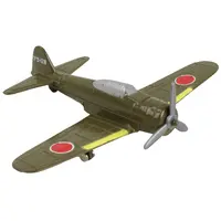 MITSUBISHI A6M ZERO FIGHTER AIRCRAFT GREEN "IMPERIAL JAPANESE NAVY AIR SERVICE" WITH RUNWAY SECTION DIECAST MODEL AIRPLANE BY RUNWAY24