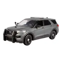 2022 FORD POLICE INTERCEPTOR UTILITY UNMARKED GRAY METALLIC "BUILDER'S KIT" "LAW ENFORCEMENT AND PUBLIC SERVICE" SERIES 1/24 DIECAST MODEL CAR BY MOTORMAX