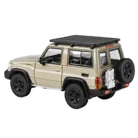 2023 TOYOTA LAND CRUISER 71 SANDY TAUPE "70TH ANNIVERSARY" WITH ROOFRACK 1/64 DIECAST MODEL CAR BY PARAGON