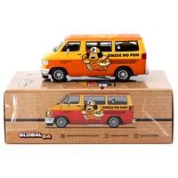 DODGE VAN "OHIGE NO PON" ORANGE TWO-TONE "GLOBAL64" SERIES 1/64 DIECAST MODEL BY TARMAC WORKS