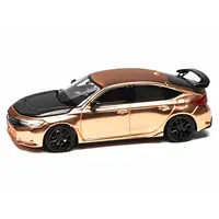 HONDA CIVIC TYPE R (FL5) RHD (RIGHT HAND DRIVE) ELECTROPLATING COPPER METALLIC WITH CARBON HOOD "HONG KONG TOYCAR SALON 2025" "SENIOR 64" SERIES LIMITED EDITION TO 599 PIECES WORLDWIDE 1/64 DIECAST MODEL CAR BY MOTORHELIX