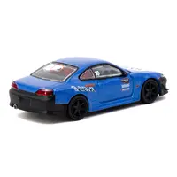 NISSAN VERTEX SILVIA (S15) RHD (RIGHT HAND DRIVE) #10 "TARMAC WORKS 10TH ANNIVERSARY" BLUE METALLIC "GLOBAL64" 1/64 DIECAST MODEL CAR BY TARMAC WORKS
