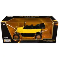1925 FORD MODEL T TOURING YELLOW "PLATINUM COLLECTION" SERIES 1/24 DIECAST MODEL CAR BY MOTORMAX