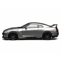 2020 NISSAN GT-R (R35) TRACK EDITION ENGINEERED BY NISMO RHD (RIGHT HAND DRIVE) DARK METAL GRAY METALLIC "SENIOR 64" SERIES 1/64 DIECAST MODEL CAR BY MOTORHELIX