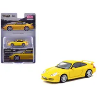 PORSCHE 911 GT3 (996) YELLOW "GLOBAL64" SERIES 1/64 DIECAST MODEL CAR BY TARMAC WORKS