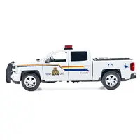2017 CHEVROLET SILVERADO 1500 LT Z71 CREW CAB PICKUP TRUCK "ROYAL CANADIAN MOUNTED POLICE" WHITE WITH FLASHING LIGHT BAR AND FRONT AND REAR LIGHTS AND SOUNDS "LAW ENFORCEMENT AND PUBLIC SERVICE" SERIES 1/24-1/27 DIECAST MODEL CAR BY MOTORMAX