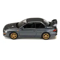 SUBARU IMPREZA WRX TYPE R STI VERSION V RHD (RIGHT HAND DRIVE) COOL GRAY METALLIC "JDM64" SERIES 1/64 DIECAST MODEL CAR BY HOBBY JAPAN
