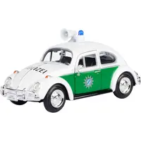 1966 VOLKSWAGEN BEETLE GERMAN POLICE CAR WHITE AND GREEN 1/24 DIECAST MODEL CAR BY MOTORMAX