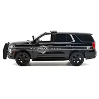 2025 CHEVROLET TAHOE PPV "GENERAL MOTORS POLICE" BLACK "CUSTOM BUILDER'S KIT - LAW ENFORCEMENT AND PUBLIC SERVICE" SERIES 1/24 DIECAST MODEL CAR BY MOTORMAX