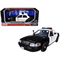 2010 FORD CROWN VICTORIA LAPD LOS ANGELES POLICE DEPARTMENT CAR 1/24 DIECAST CAR MODEL BY MOTORMAX