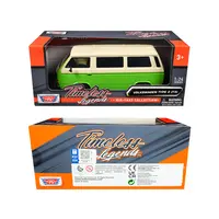 VOLKSWAGEN TYPE 2 (T3) VAN GREEN AND BEIGE "TIMELESS LEGENDS" SERIES 1/24 DIECAST MODEL CAR BY MOTORMAX