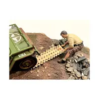 "4X4 MECHANIC" FIGURE 2 WITH BOARD ACCESSORY FOR 1/18 SCALE MODELS BY AMERICAN DIORAMA