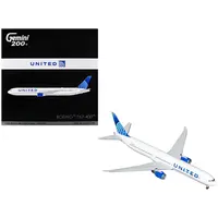 BOEING 767-400 COMMERCIAL AIRCRAFT "UNITED AIRLINES" (N76064) WHITE WITH BLUE TAIL GRAPHICS "GEMINI 200" SERIES 1/200 DIECAST MODEL AIRPLANE BY GEMINIJETS