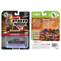 2021 RAM 1500 LIMITED PICKUP TRUCK "PBR (PROFESSIONAL BULL RIDERS)" GRAY METALLIC WITH GRAPHICS "BIG COUNTRY COLLECTIBLES" 2025 SERIES 1/64 DIECAST MODEL CAR BY AUTO WORLD