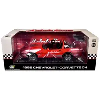 1988 CHEVROLET CORVETTE C4 #1 MALCOLM KONNER "CORVETTE CHALLENGE RACE CAR" RED WITH BLACK TOP 1/18 DIECAST MODEL CAR BY GREENLIGHT