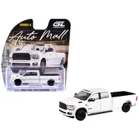 2023 RAM 2500 BIGHORN PICKUP TRUCK WHITE "AUTO MALL" SERIES 8 1/64 DIECAST MODEL CAR BY GREENLIGHT