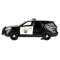 2015 FORD POLICE INTERCEPTOR UTILITY "CALIFORNIA HIGHWAY PATROL" BLACK AND WHITE "LAW ENFORCEMENT AND PUBLIC SERVICE" SERIES 1/43 DIECAST MODEL CAR BY MOTORMAX