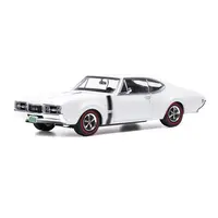 1970 OLDSMOBILE 442 W-30 COUPE WHITE WITH BLACK STRIPES 1/43 DIECAST MODEL CAR BY IXO MODELS