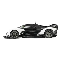 MCLAREN SOLUS GT #91 BLACK AND WHITE WITH ORANGE ACCENTS 1/64 DIECAST MODEL CAR BY CM MODEL