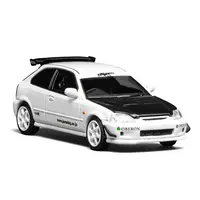 HONDA CIVIC TYPE R (EK9) RHD (RIGHT HAND DRIVE) "J'S RACING" WHITE 1/64 DIECAST MODEL CAR BY MOTORHELIX