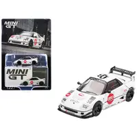 MAZDA AZ-1 LIBERTY WALK LB40 RHD (RIGHT HAND DRIVE) #58 "LB-HINOMARU" WHITE WITH GRAPHICS AND RED INTERIOR LIMITED EDITION 1/64 DIECAST MODEL CAR BY MINI GT