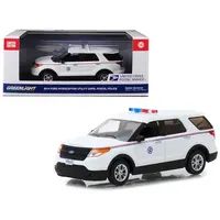2014 FORD INTERCEPTOR UTILITY POSTAL POLICE "UNITED STATES POSTAL SERVICE" (USPS) WHITE 1/43 DIECAST MODEL CAR BY GREENLIGHT