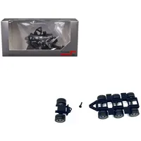 LOWBOY TRI-AXLE BOOSTER WITH INTEGRATED REAR AXLE (2 SETS) 1/87 (HO) PLASTIC MODEL BY PROMOTEX
