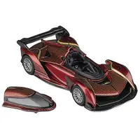MCLAREN SOLUS GT WINE RED METALLIC WITH GOLD STRIPES 1/64 DIECAST MODEL CAR BY CM MODEL