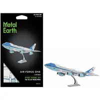 MODEL KIT BOEING 747 TRANSPORT AIRCRAFT "AIR FORCE ONE PRESIDENTIAL PLANE" UNITED STATES AIR FORCE (MODERATE DIFFICULTY) STEEL MODEL BY METAL EARTH