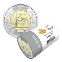 2026 $2 50TH ANNIVERSARY OF THE CN TOWER NON-COLOURIZED SPECIAL WRAP ROLL