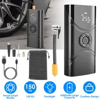 CAR TIRE INFLATOR PUMP PORTABLE CAR AIR COMPRESSOR 6000MAH WIRELESS ELECTRIC AIR PUMP 150 PSI WITH LED LIGHT