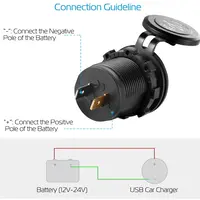 1PC 2 USB CHARGER 12-24V CAR CIGARETTE LIGHTER SOCKET SPLITTER DUAL USB 2.1A OUTLET CAR CHARGER IP65 WATERPROOF FOR CAR BOAT MARINE MOBILE