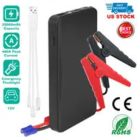 12V CAR JUMPER STARTER 400A PEAK 20000MAH BATTERY CHARGER POWER BANK PORTABLE POWER BOOSTER BATTERY W/ 3 FLASHLIGHT MODES