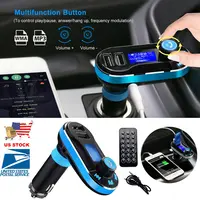 CAR WIRELESS FM TRANSMITTER DUAL USB CHARGER HANDS-FREE CALL MP3 PLAYER AUX-IN LED DISPLAY REMOTE CONTROLLER