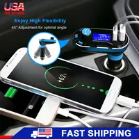 CAR WIRELESS FM TRANSMITTER DUAL USB CHARGER HANDS-FREE CALL MP3 PLAYER AUX-IN LED DISPLAY REMOTE CONTROLLER