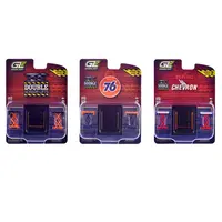 AUTOMOTIVE "DOUBLE SCISSOR LIFTS" SERIES #2 SET OF 3 PIECES 1/64 DIECAST MODELS BY GREENLIGHT
