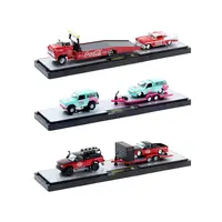 AUTO HAULERS "COCA-COLA" SET OF 3 PIECES RELEASE S03 LIMITED EDITION TO 4800 PIECES WORLDWIDE 1/64 DIECAST MODEL BY M2 MACHINES