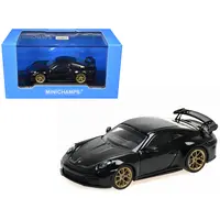 2025 PORSCHE 911 (992.2) GT3 WEISSACH PACKAGE BLACK WITH CARBON STRIPE LIMITED EDITION TO 240 PIECES WORLDWIDE 1/64 DIECAST MODEL CAR BY MINICHAMPS