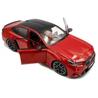 2025 BMW M5 FIRE RED WITH BLACK TOP 1/18 DIECAST MODEL CAR BY SOLIDO