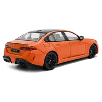 2024 BMW M5 SEDAN FIRE ORANGE III WITH BLACK TOP 1/43 DIECAST MODEL CAR BY SOLIDO