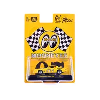 1979 CHEVROLET CAMARO Z/28 "MOONEYES" YELLOW WITH BLACK HOOD AND GRAPHICS LIMITED EDITION TO 10428 PIECES WORLDWIDE 1/64 DIECAST MODEL CAR BY M2 MACHINES