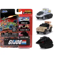"G.I. JOE" 3 PIECE SET "NANO HOLLYWOOD RIDES" DIECAST MODELS BY JADA