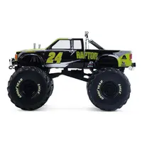 1986 CHEVROLET S10 MONSTER TRUCK #24 "RAPTOR" BLACK AND GREEN WITH GRAPHICS "KINGS OF CRUNCH - HENDRICK MOTORSPORTS TRIBUTE" SPECIAL EDITION 1/64 DIECAST MODEL CAR BY GREENLIGHT