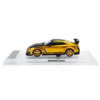 NISSAN "TOP SECRET" GT-R (R35) RHD (RIGHT HAND DRIVE) GOLD METALLIC WITH CARBON HOOD AND TOP "TOKYO AUTO SALON 2026" 1/64 DIECAST MODEL CAR BY BM CREATIONS