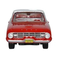1960 FORD FALCON RANCHERO MONTE CARLO RED WITH CORINTHIAN WHITE TOP 1/87 (HO) SCALE DIECAST MODEL CAR BY OXFORD DIECAST