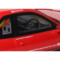2020 NISSAN SKYLINE GT-R (R34) LB-SUPER SILHOUETTE RHD (RIGHT HAND DRIVE) #5 RED AND BLACK 1/18 MODEL CAR BY GT SPIRIT
